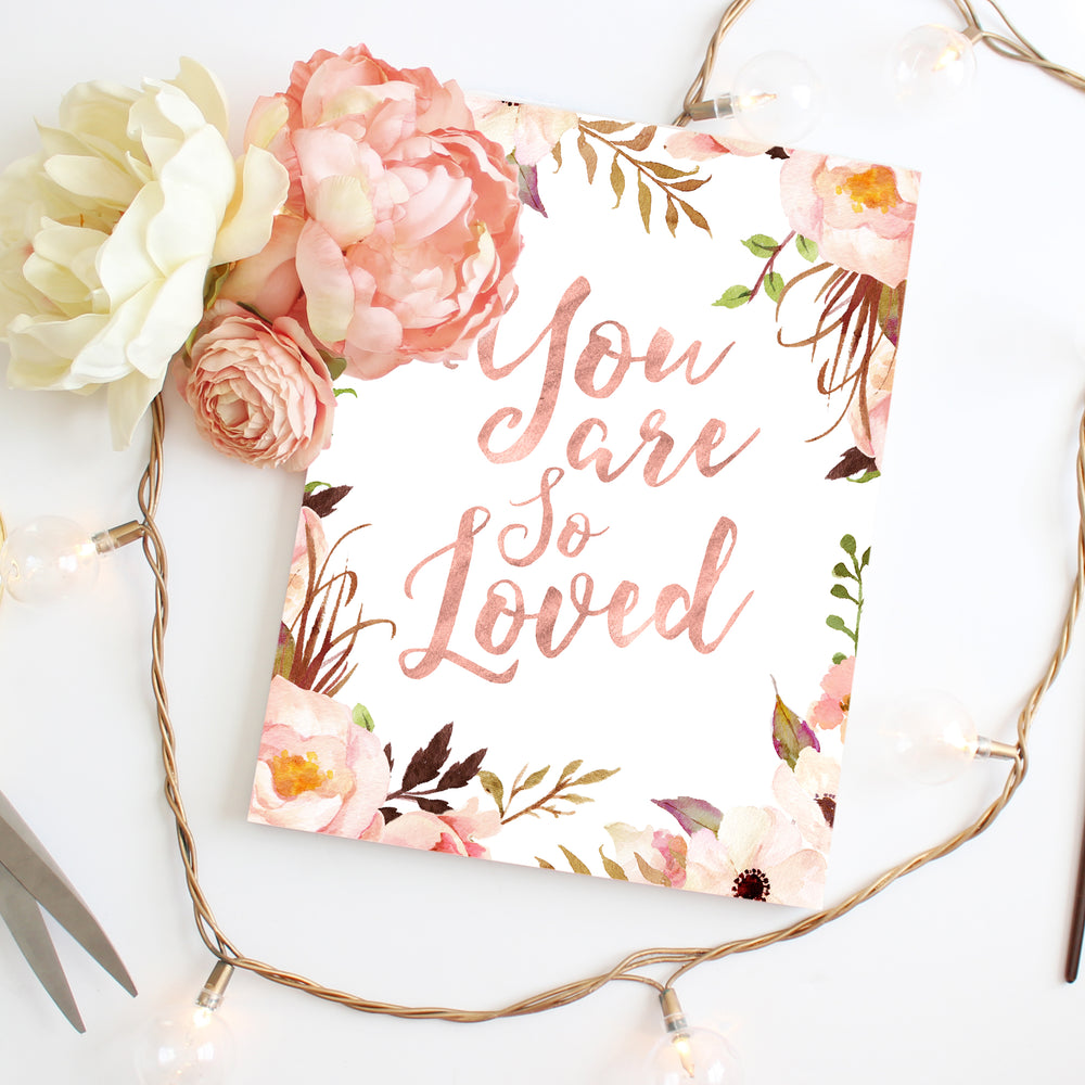 Tribal Rose - You Are So Loved - Print